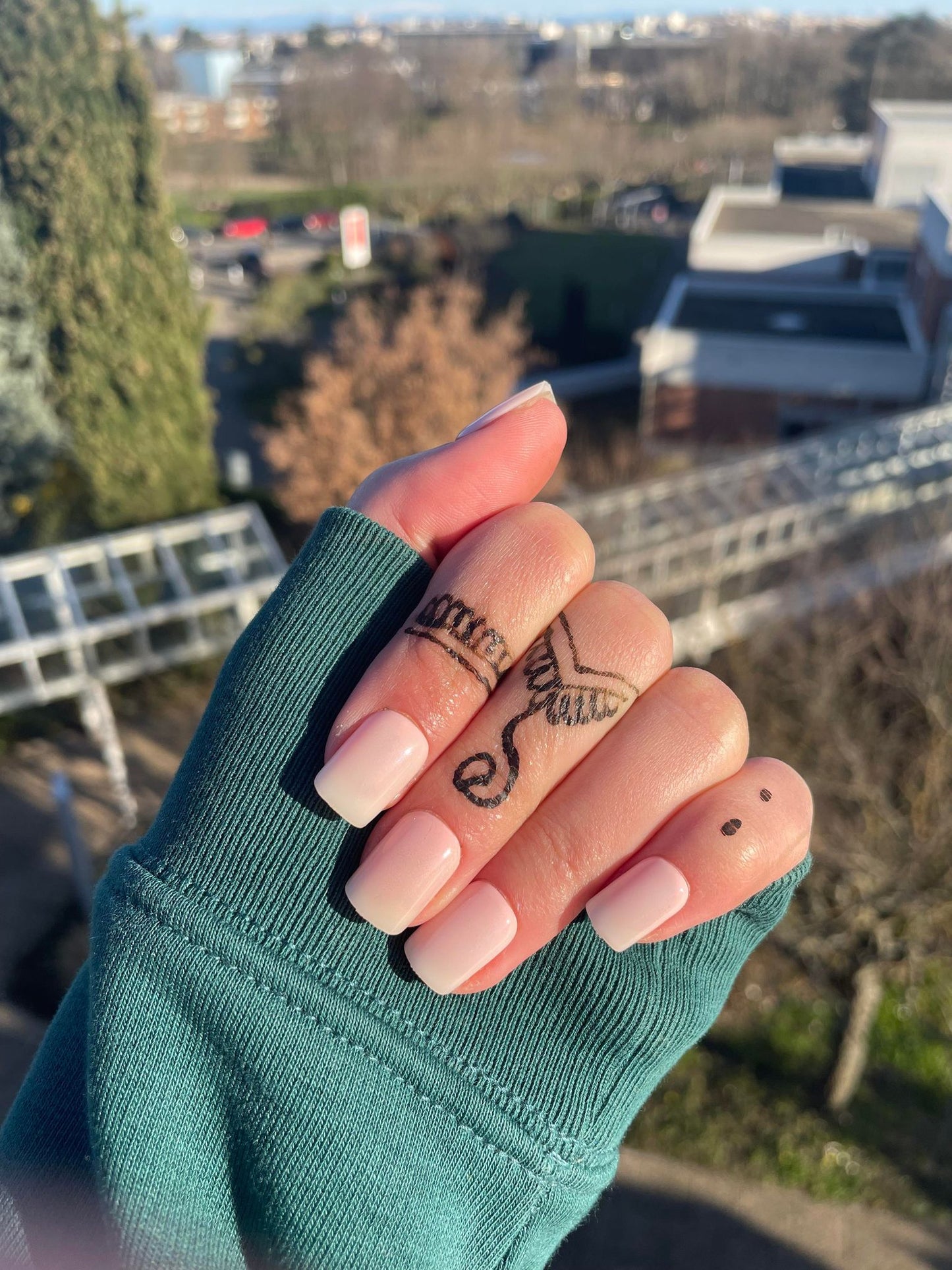 False nail kit - baby boomer - medium square