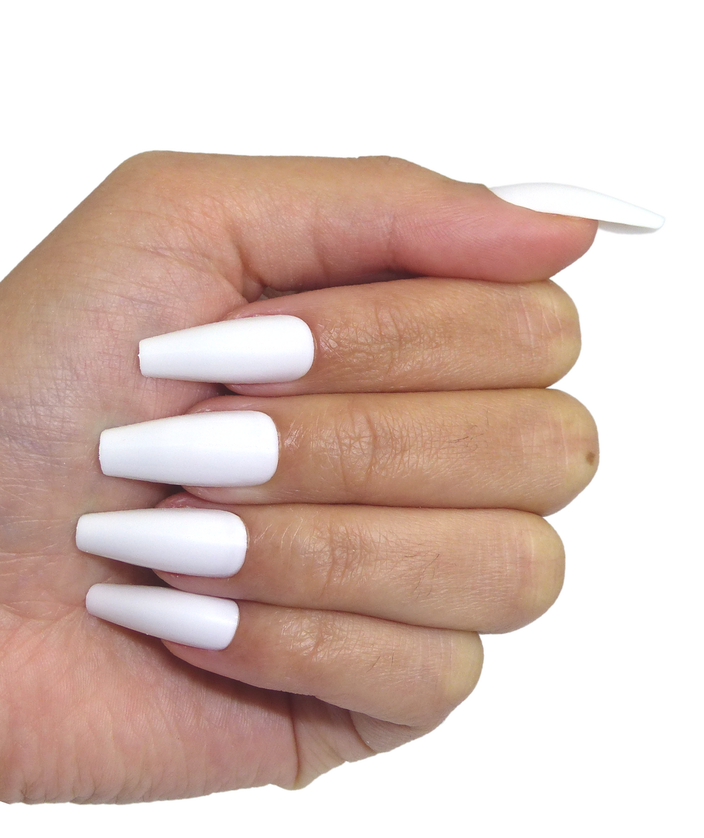 Forme d'ongle ballerine - Faux ongles ballerine blanc