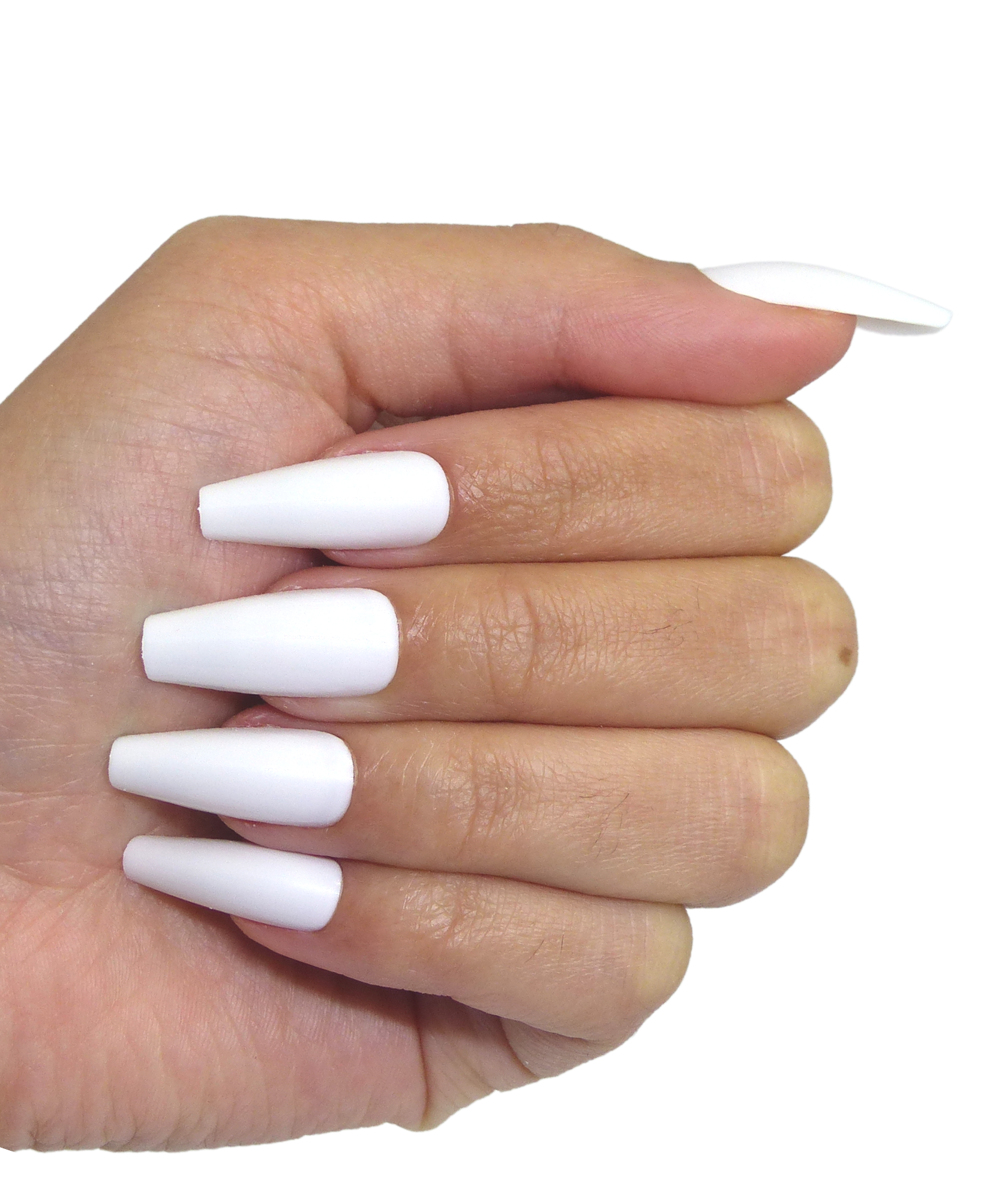 Forme d'ongle ballerine - Faux ongles ballerine blanc